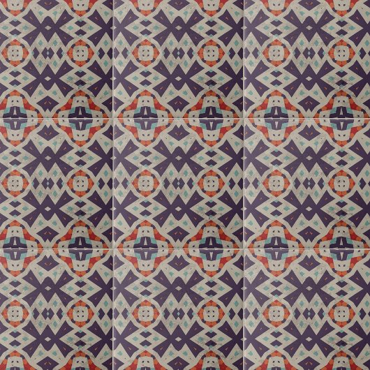 Noodlijdende stenen textuur Etnisch Mozaïek Geomet Tegeltje