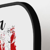 Noodlijdende sterren en strepen Vlag bewerkbare na Pickleball Paddle (Links Detail)