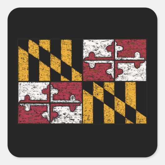 Noodlijdende Sticker Maryland State Flag (Voorkant)