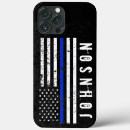 Noodlijdende Stijl Politie Vlag Gepersonaliseerde  iPhone 13 Pro Max Hoesje