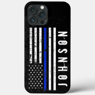 Noodlijdende Stijl Politie Vlag Gepersonaliseerde  iPhone 13 Pro Max Hoesje