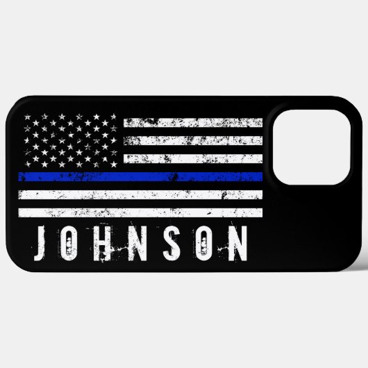 Noodlijdende Stijl Politie Vlag Gepersonaliseerde  Case-Mate iPhone Case (Achterkant (horizontaal))