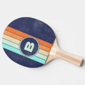 Noodlijdende  stijl Retro Streep met Initiaal Tafeltennisbatje (Zijkant)