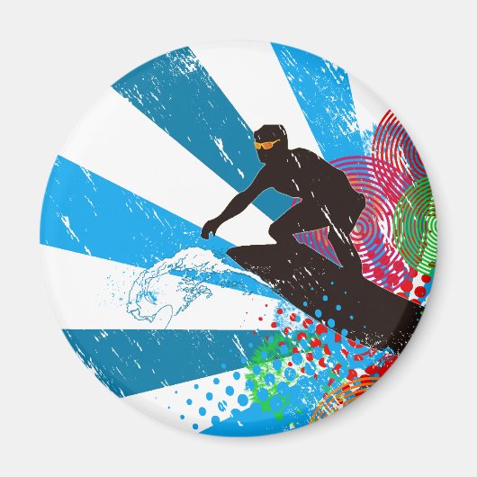 Noodlijdende Surfer Paradise Magnet (Voorkant)