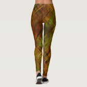 Noodlijdende Tartan Check Bruin Groen Mix Leggings (Achterkant)