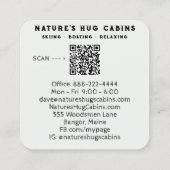 *~* Noodlijdende verouderde hout QR AP49 Bloemen P Vierkante Visitekaartje (Achterkant)