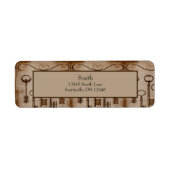 Noodlijdende Victoriaans  Antiek Skeleton Keys Etiket (Voorkant)