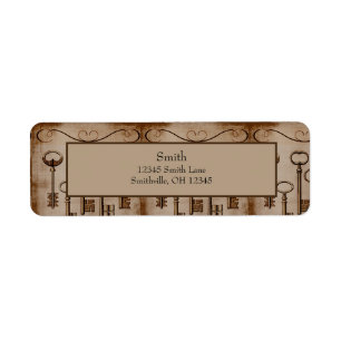 Noodlijdende Victoriaans Antiek Skeleton Keys Etiket