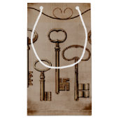 Noodlijdende Victoriaans  Antiek Skeleton Keys Klein Cadeauzakje (Achterkant)