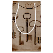 Noodlijdende Victoriaans  Antiek Skeleton Keys Klein Cadeauzakje (Voorkant)