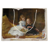 Noodlijdende Victoriaans Twee Jonge Meisjes Gift B Large Cadeautasje (Voorkant)