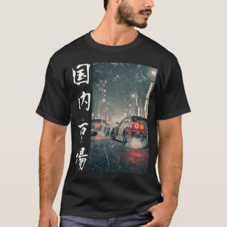 Noodlijdende Vintage Jdm Race Drift Auto's Tokio S T-shirt