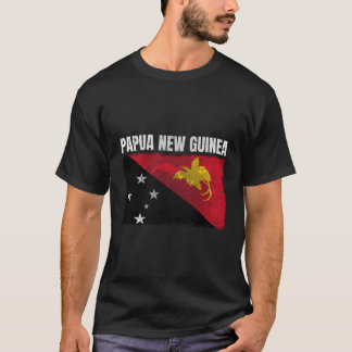 Noodlijdende vlag Papoea-Nieuw-Guinea T-shirt