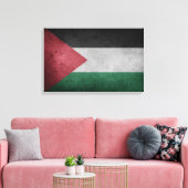 Noodlijdende vlag van Palestina Canvas Afdruk (Insitu (Woonkamer))