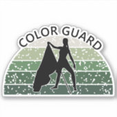 Noodlijdende Vrouw Vlag Silhouet - Groen, Sticker (Voorkant)