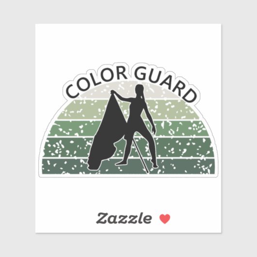 Noodlijdende Vrouw Vlag Silhouet - Groen, Sticker (Vel)