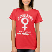 Noodlijdende vrouwen in Business Conference T-Shir T-shirt (Voorkant)