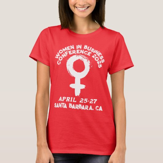 Noodlijdende vrouwen in Business Conference T-Shir T-shirt (Voorkant)