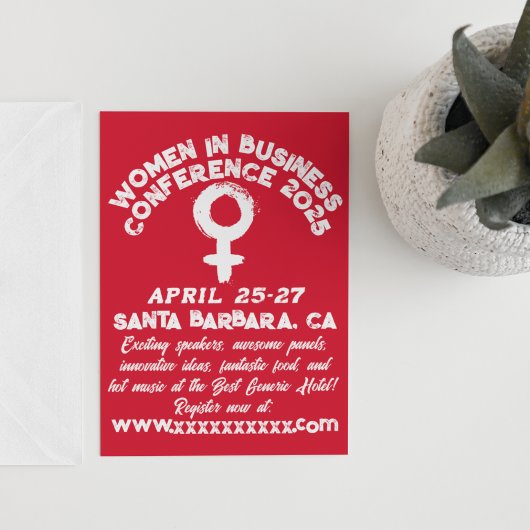 Noodlijdende vrouwen in het bedrijfsleven conferen kaart