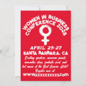 Noodlijdende vrouwen in het bedrijfsleven conferen kaart (Voorkant)