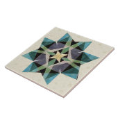 noodlijdende Waterverf caleidescopische perzische  Tegeltje (Zijkant)