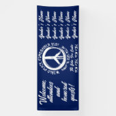 "Noodlijdende" Wereld Vrede Fundraiser Spandoek (Verticaal)