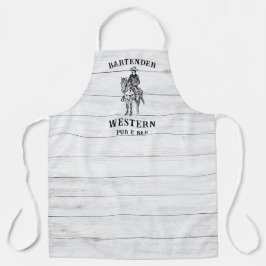 Noodlijdende Westerne Cowboy Pub Bar Custom Barten Schort
