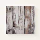 Noodlijdende Wood Wedding Gastenboek Notitieboek (Achterkant)