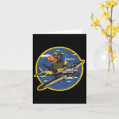 Noodlijdende WW2 Patch Fighter Pilot voor Oorlog Kaart (Gele Bloem)