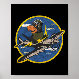 Noodlijdende WW2 Patch Fighter Pilot voor Oorlog Poster