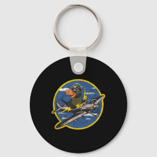 Noodlijdende WW2 Patch Fighter Pilot voor Oorlog Sleutelhanger