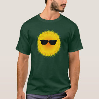 Noodlijdende zon met zonnebril t-shirt