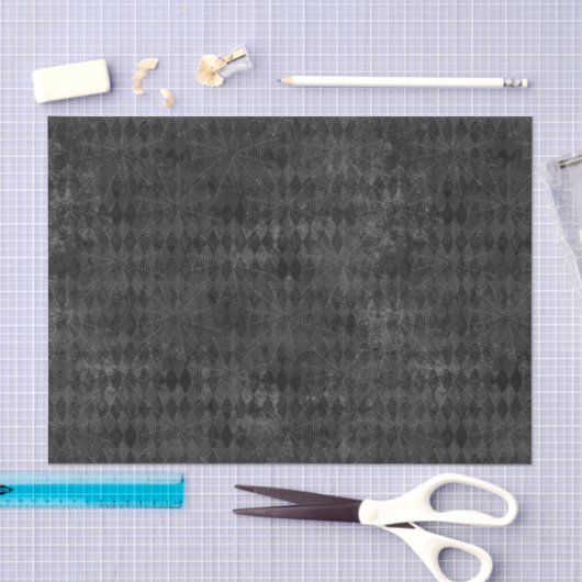 Noodlijdende Zwarte Harlekijn Spiderweb Tissuepapier (Craft)