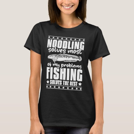 Noodling Catfish Fishing Flathead Catfishing Noodl T-shirt (Voorkant)