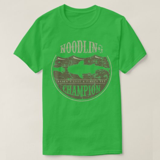 Noodling Champion Shirt, Funny Hand Vissen Gift T-shirt (Design voorkant)