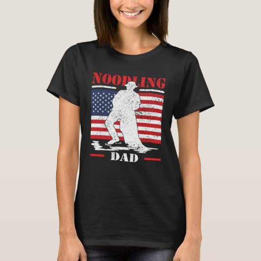 Noodling Dad like fishing but needs skill noodling T-shirt (Voorkant)