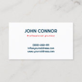 Noodloodgieter Service Pijpen Reparatie Visitekaartje (Achterkant)