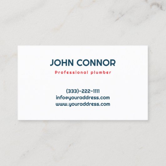 Noodloodgieter Service Pijpen Reparatie Visitekaartje (Achterkant)