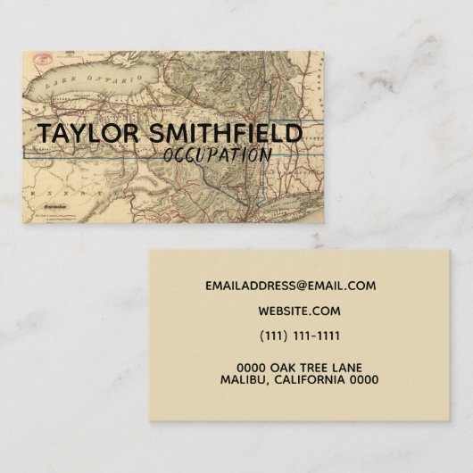 noodlottige kaart visitekaartje (Voorkant / Achterkant)