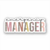 Noodmanager - Cadeau Sticker (Voorkant)