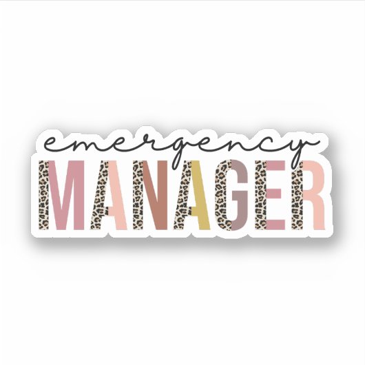 Noodmanager - Cadeau Sticker (Voorkant)
