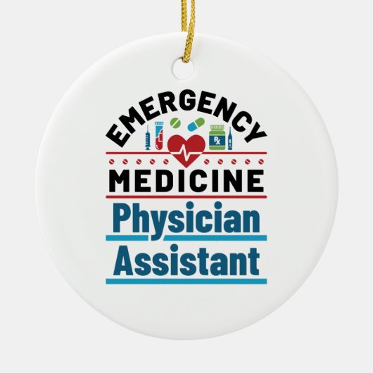 Noodmedicijnassistent Keramisch Ornament (Voorkant)