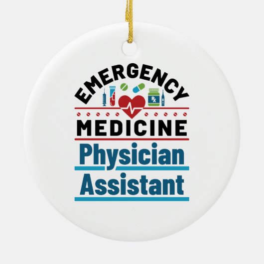 Noodmedicijnassistent Keramisch Ornament (Achterkant)