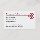 Noodmedisch Visitekaartje (Voorkant)