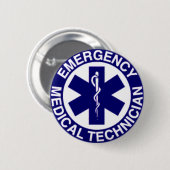 NOODMEDISCHE TECHNICIËNTEN EMT RONDE BUTTON 5,7 CM (Voorkant /achterkant)