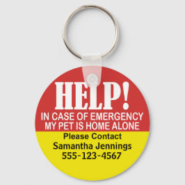 Noodmelding Mijn pakket is alleen thuis Sleutelhan Sleutelhanger