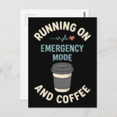 Noodmodus actief gevoed door koffie briefkaart (Voorkant / Achterkant)