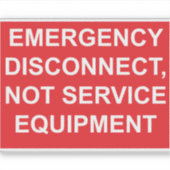 Noodontkoppeling, geen servicelabel sticker (Voorkant)