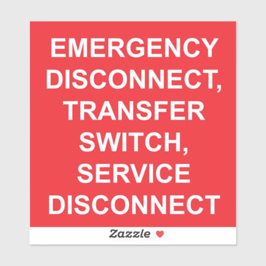 Noodontkoppeling, label overdrachtschakelaar (Vel)