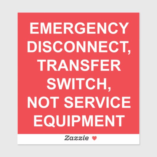 Noodontkoppeling, label overdrachtschakelaar (Vel)